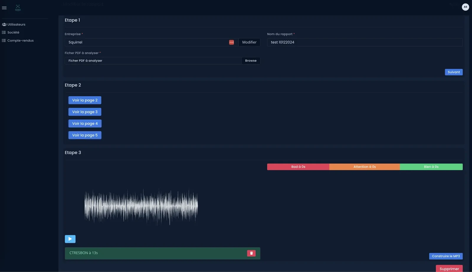 DANA : visuel du projet
